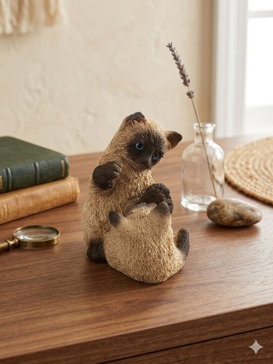 United Design Corporation Other - Vintage Stone Critters SC-368 Siamese Kittens Playing Figurine 1996 USA